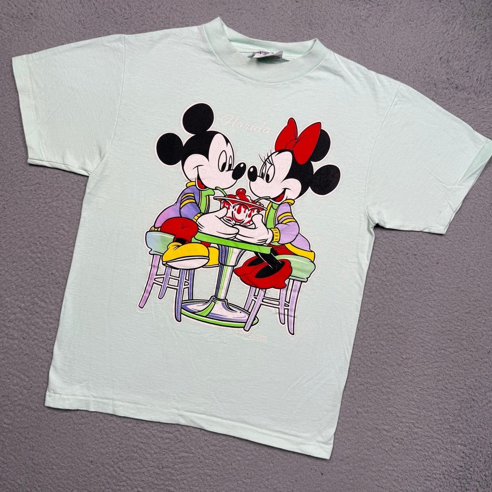 Vintage 90s Disney Mickey Minnie T-shirt - Picture 1 of 4